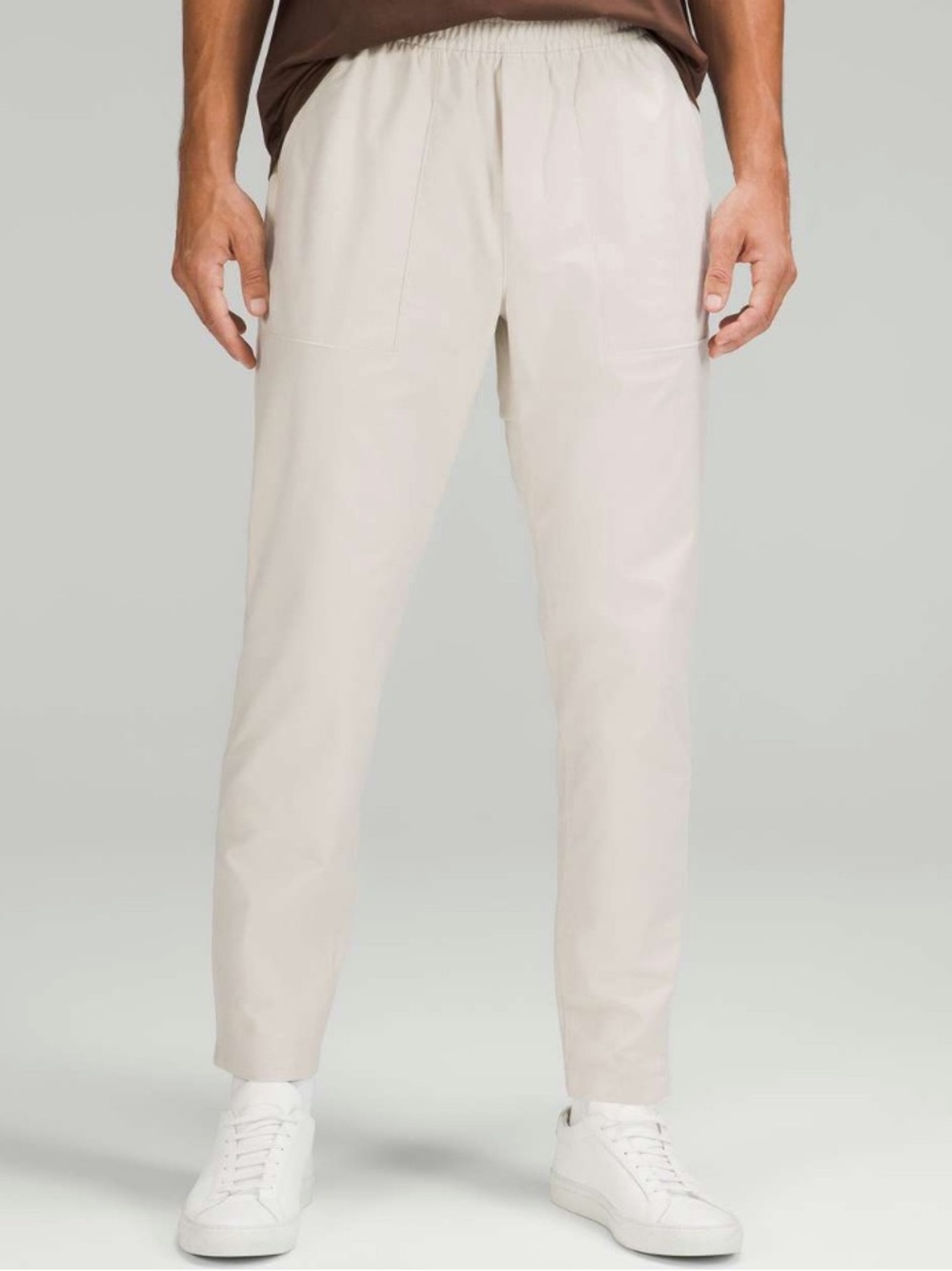 Lululemon Utilitech Pull-On Classic Fit Elastic-Waist Pants in Beige Minimalist
